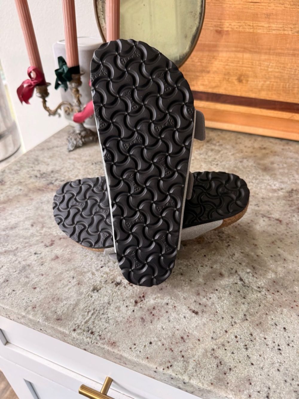 Birkenstock Arizona Sandals – Silver Shimmer ✨ (NEW without box) - Picture 4 of 5